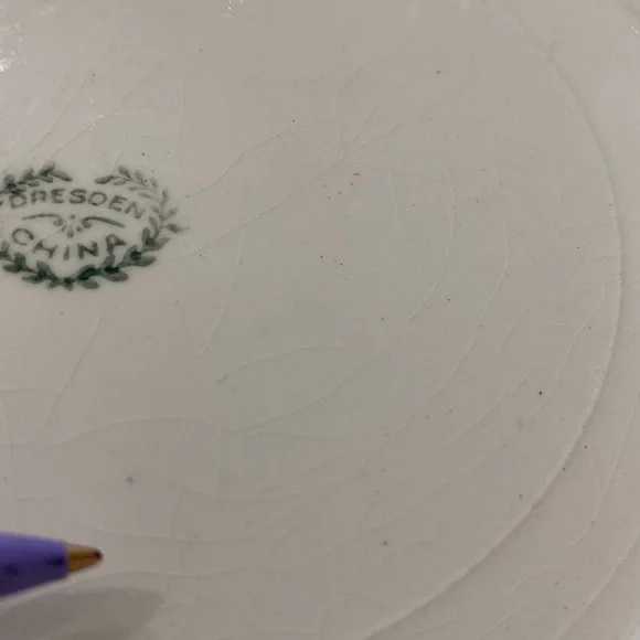 Victorian Dresden China Pink Flowers Plate! - Picture 5 of 5